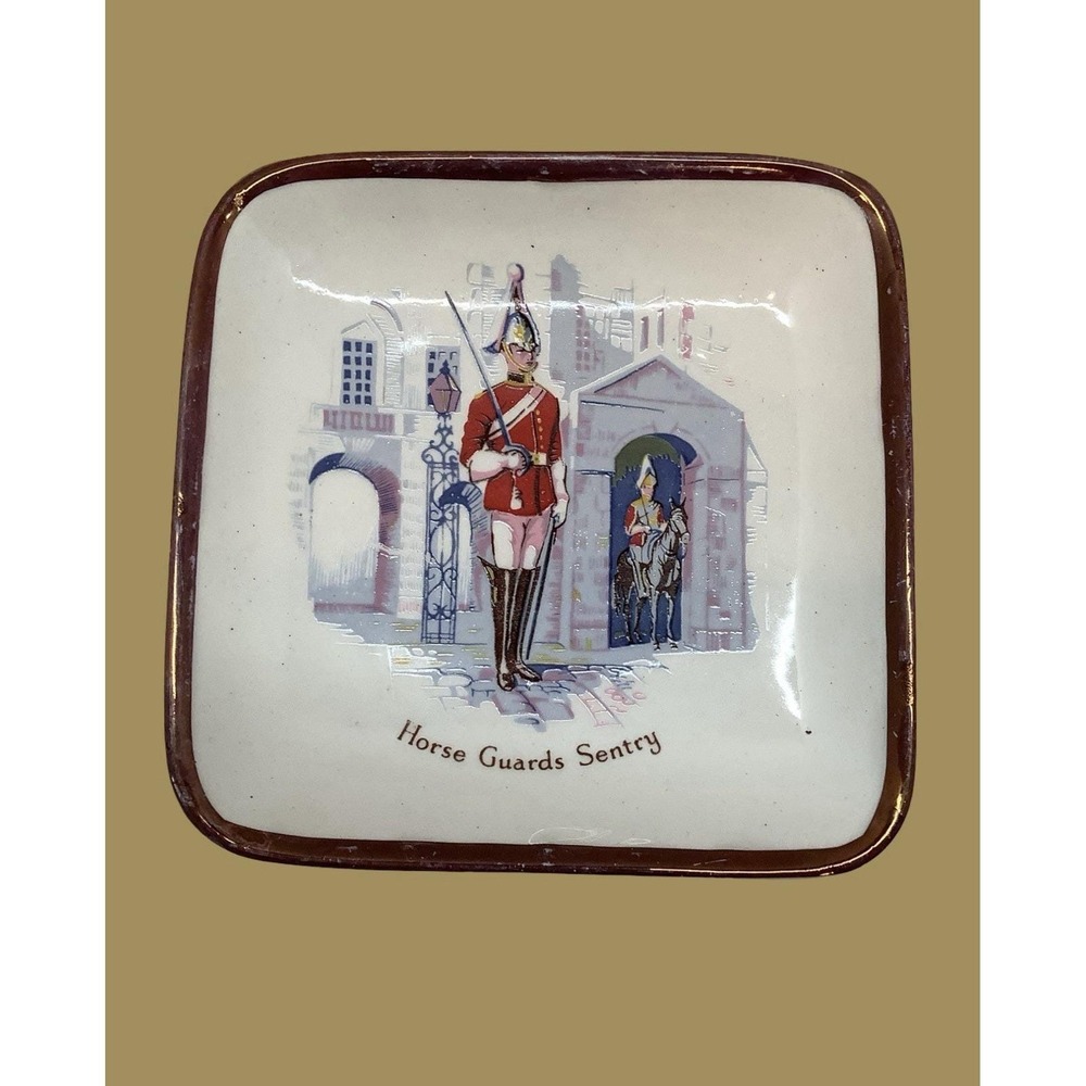 Gray's Pottery Bone China Trinket Dish Horse Guards Sentry English Decor